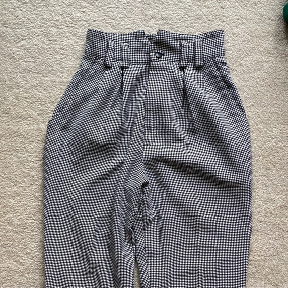 VINTAGE HOUNDSTOOTH PLEATED TROUSERS - Picture 3 of 15